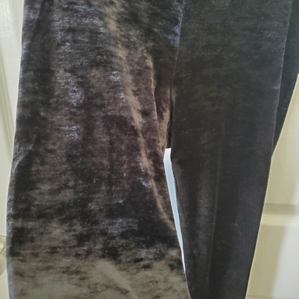 H&M Black Velvet Leggins Pants Women's Size Medium - Picture 2 of 5